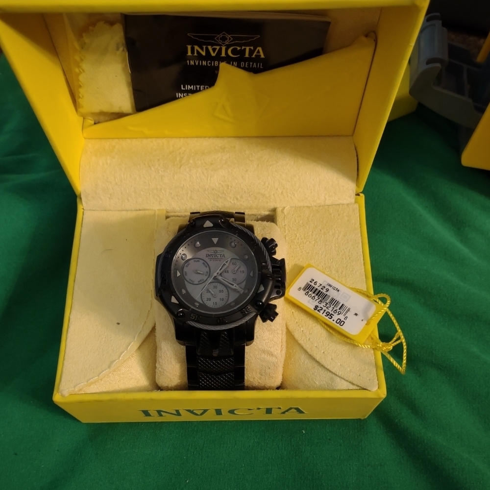 Invicta Black and Silver Men's Watch